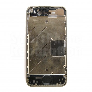 Contour chrome / métallique bezel avec tiroir sim + bouton vibreur, volume et On/off pour iPhone 4S
