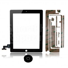 Ecran/Vitre tactile pour iPad 3 (WiFi & 3G) + Autocollant 3M et contour + bouton home